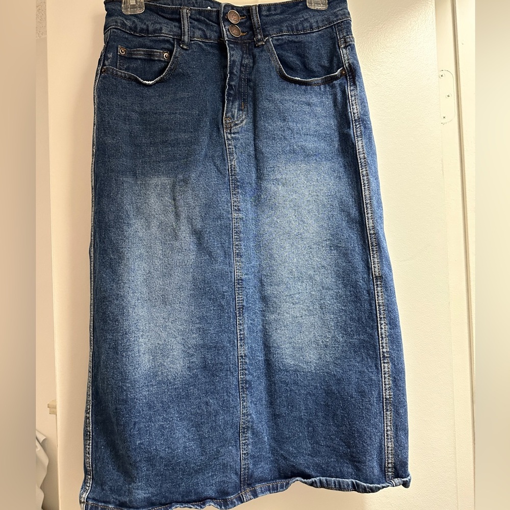 Inherit Denim Midi Skirt